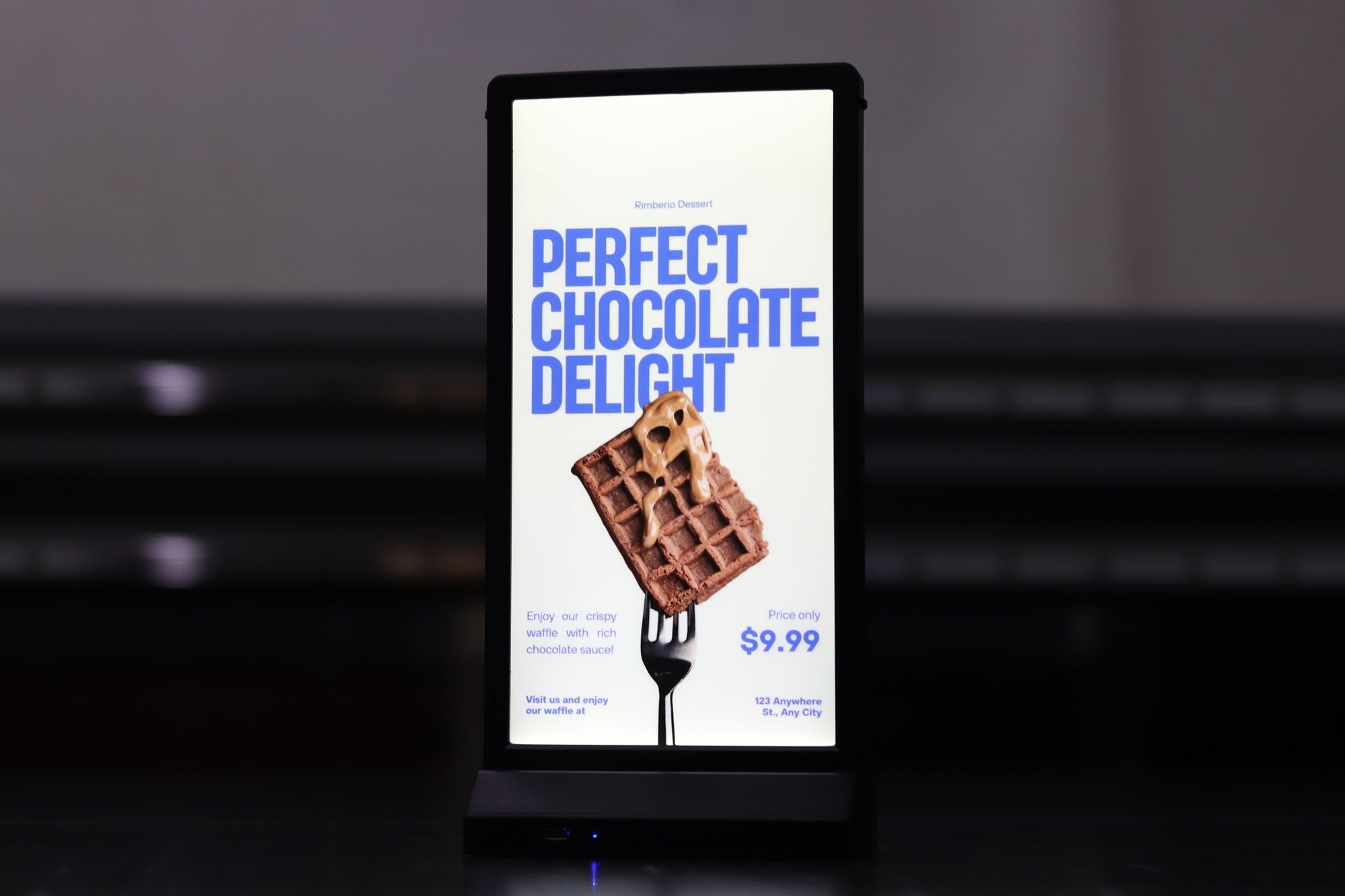 GlowFrame Duo - Rechargeable Double-Sided LED Tabletop Frame ...