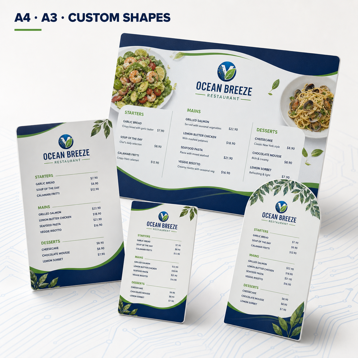 Cetakan Menu PVC Tersuai 1