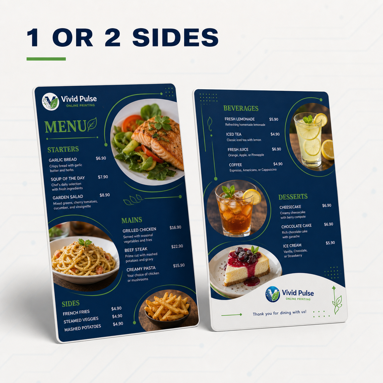 Cetakan Menu PVC Tersuai 2