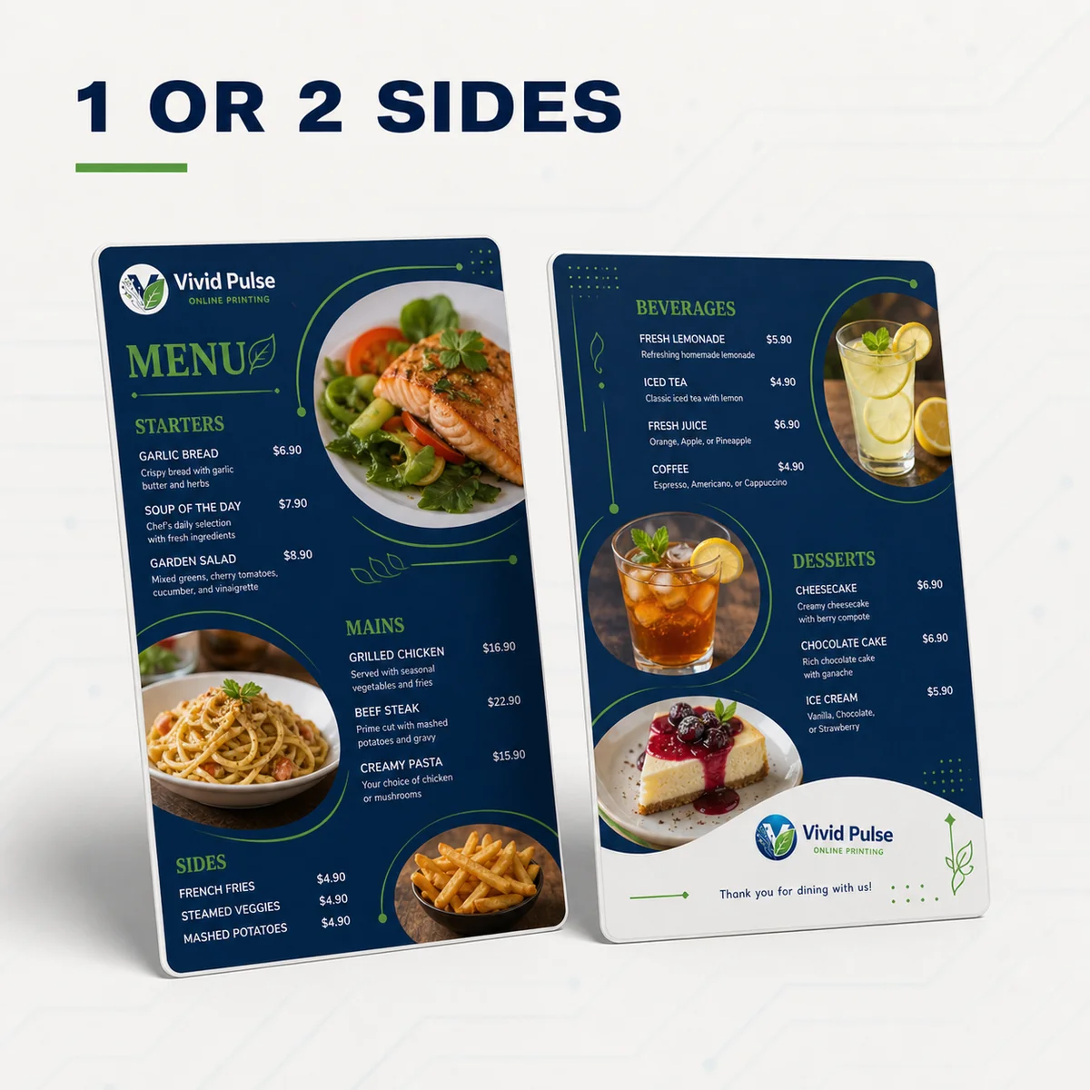 Custom PVC Menu Printing 2