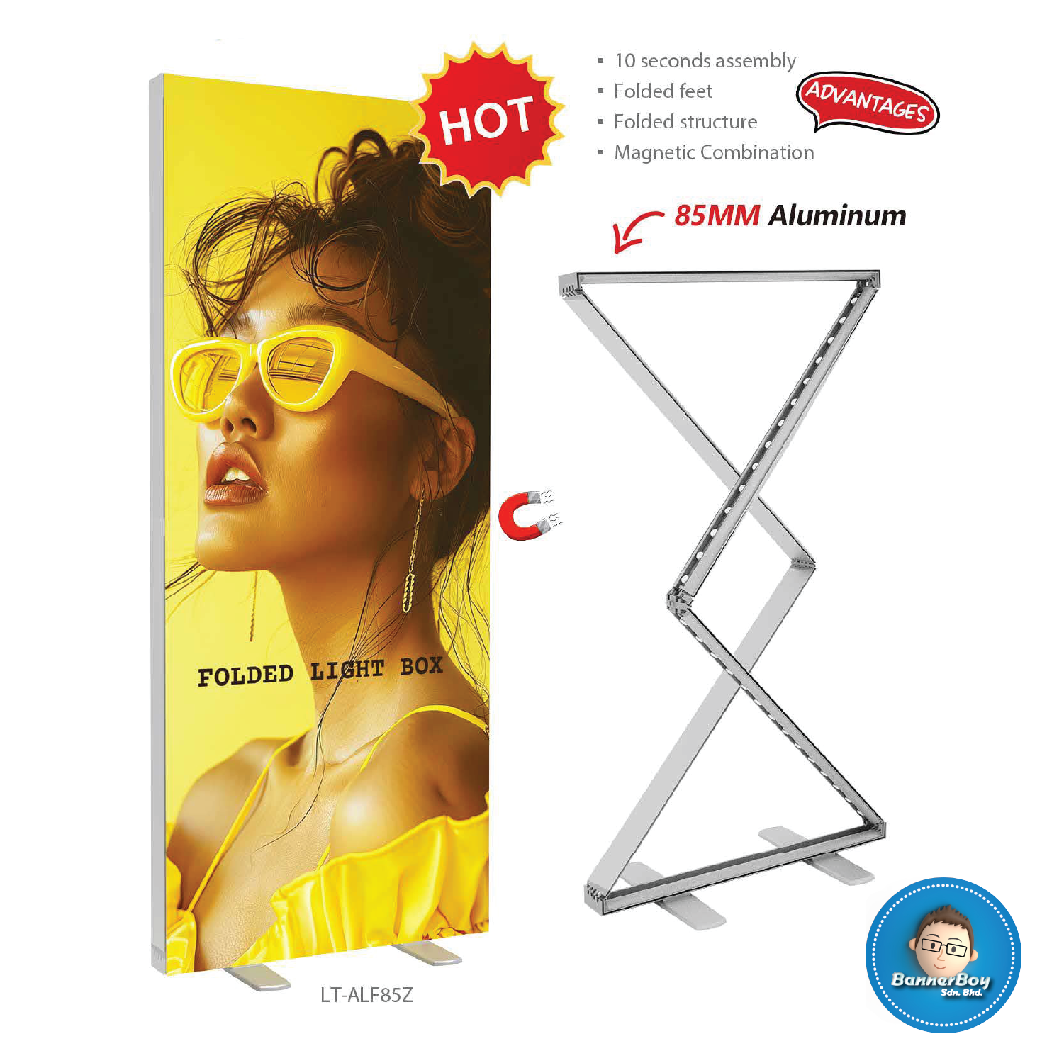 FOLDED SEG FABRIC LIGHTBOX STAND