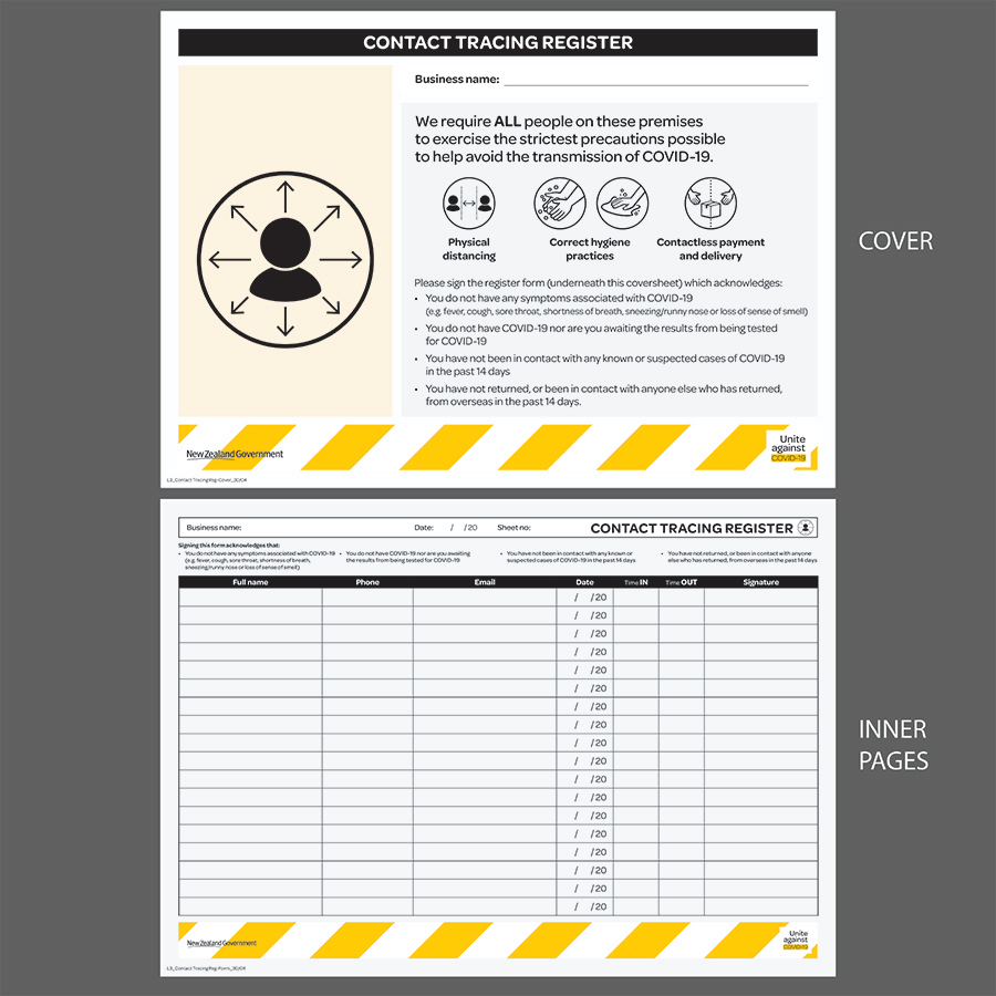 Contact Tracing Register