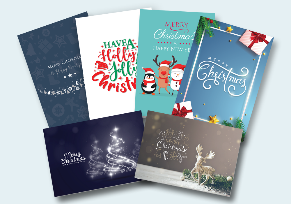 business christmas card template