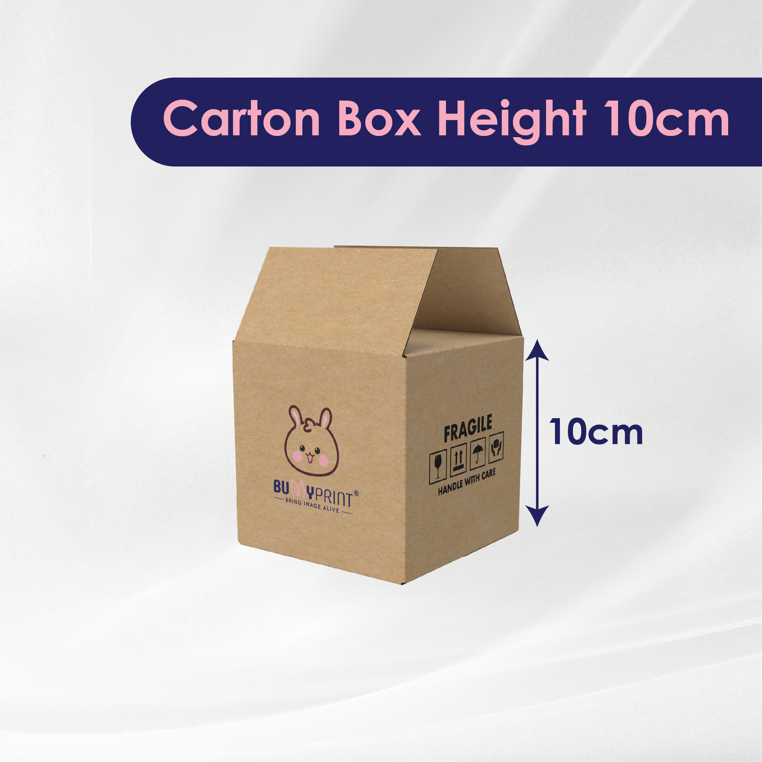 Regular Carton Box with Printing - 10cm Height