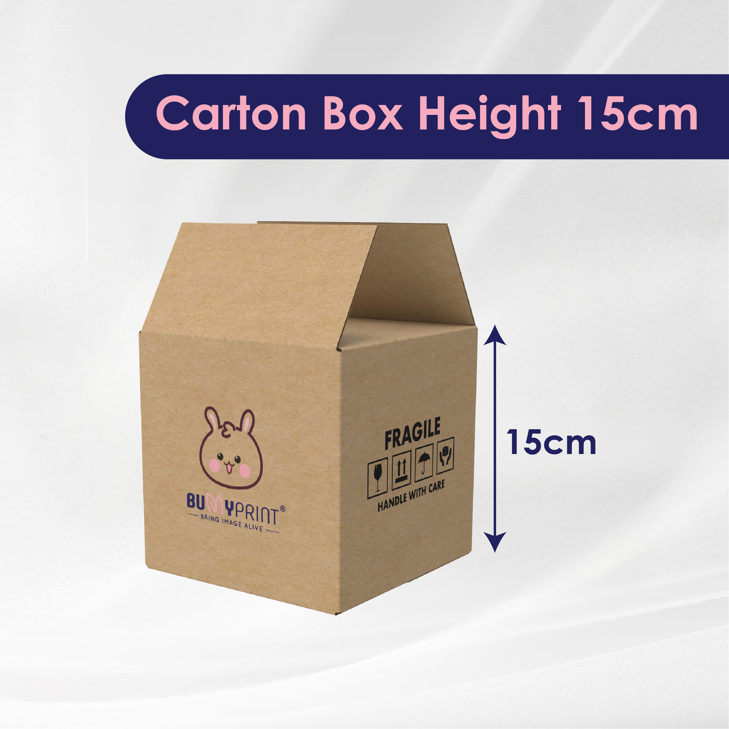 Regular Carton Box with Printing  - 15cm Height