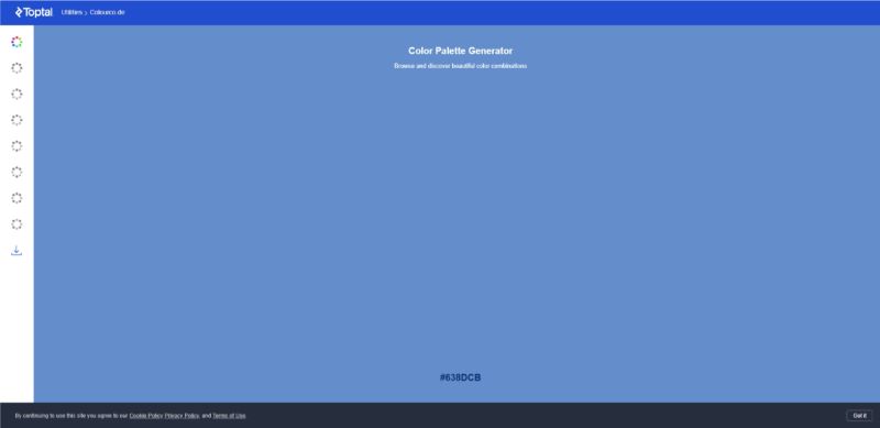 Toptal Color Palette Generator