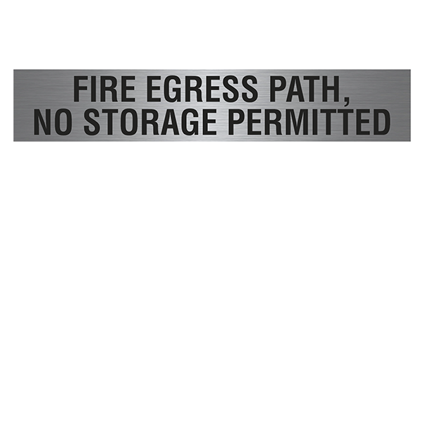 Fire Egress Path No Storage Permitted