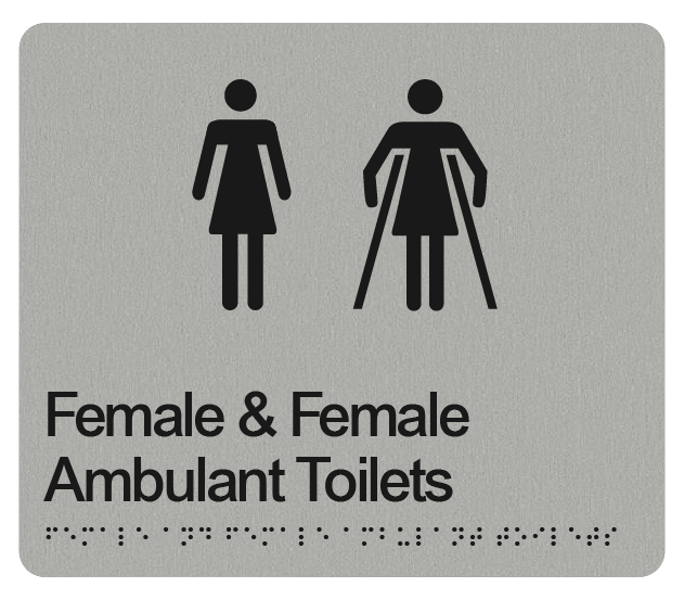 Female & Female Ambulant Toilet Signs