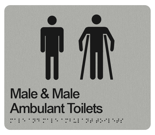 Male & Male Ambulant Toilet Signs