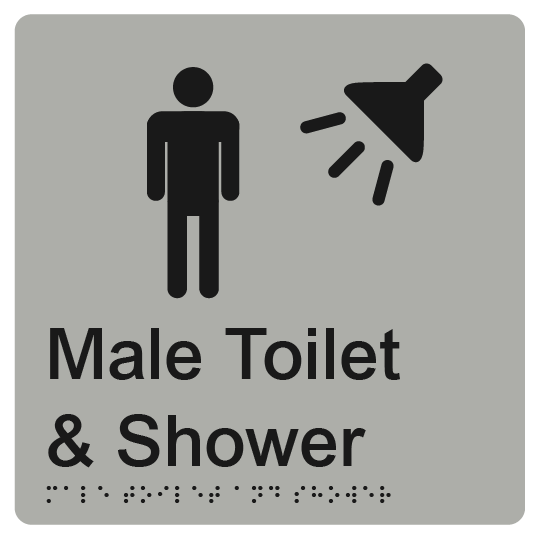 Male Toilet & Shower Signs