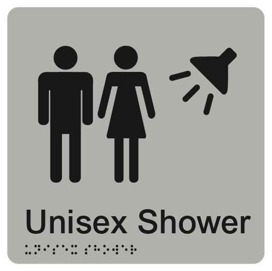Unisex Airlock Shower Sign