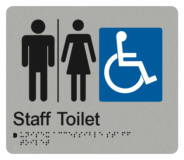 Staff Toilet M/F Accessible Unisex Signs