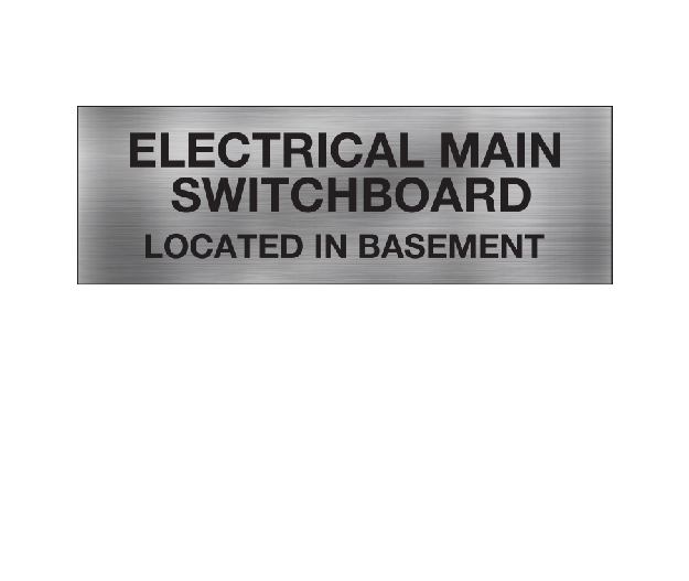 Electrical Main switch Board Located in basement