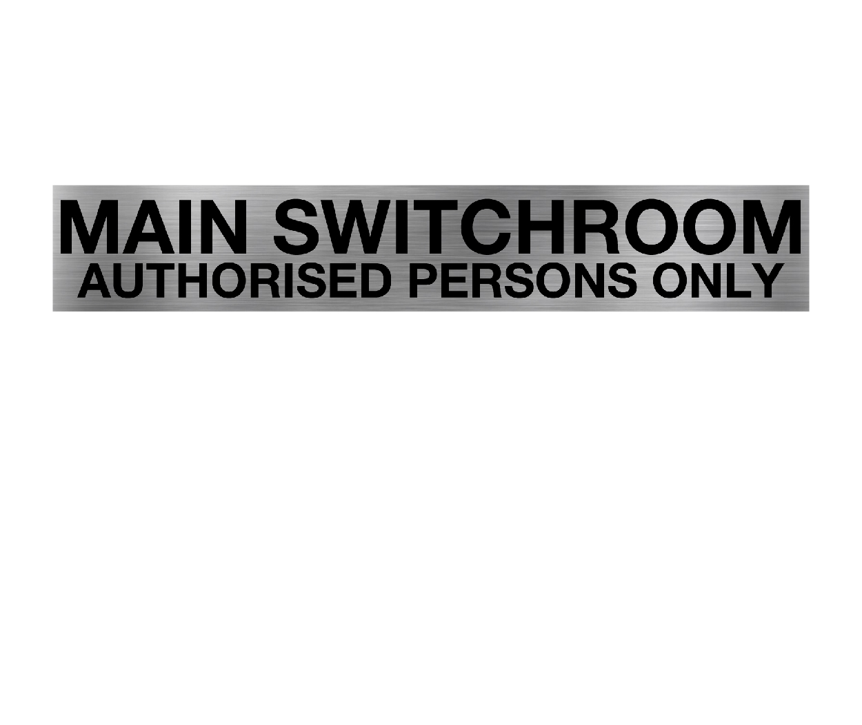 Main Switch Room Authorised Persons Only