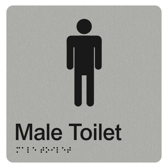 Male Toilet Braille Sign