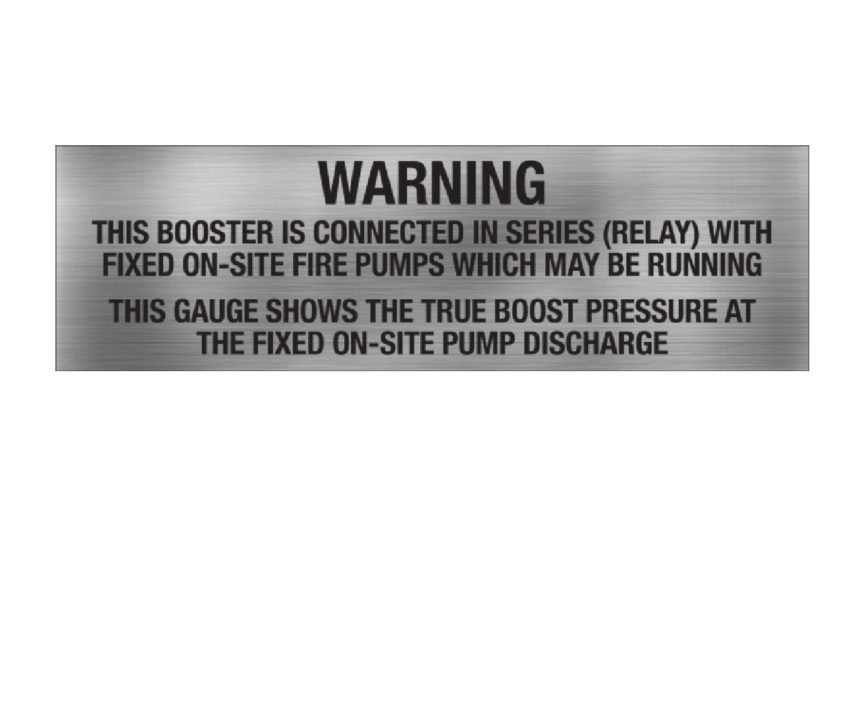 Warning Booster is Connected in series Warning Booster is Connected in series