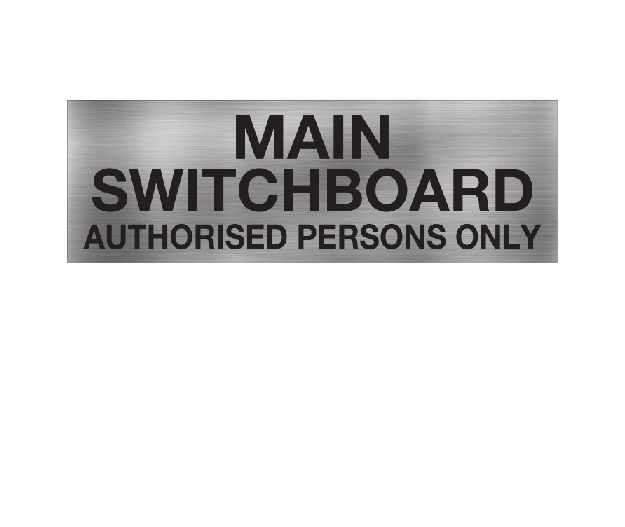 Main Switch Board Authorised Persons Only