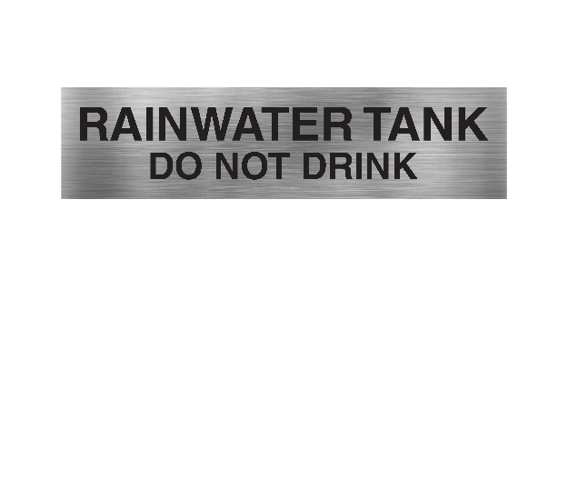 Rainwater Tank Do Not Drink