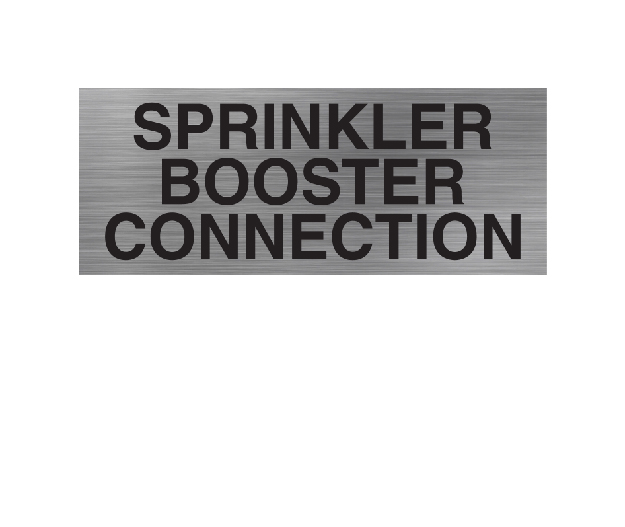 Sprinkler Booster Connection Sprinkler Booster Connection