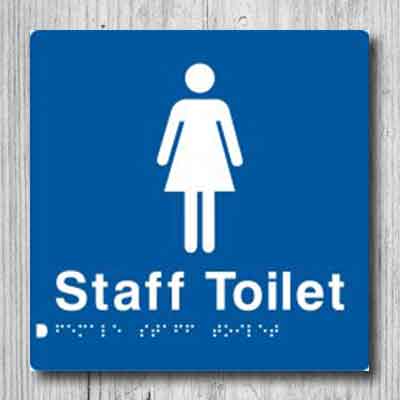  Female Staff Toilet Sign FSffT-BLUE