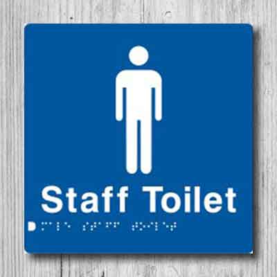 Male Staff Toilet Sign MSffT-BLUE
