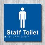 Male Staff Toilet Sign MSffT-BLUE