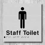  Male Staff Toilet Sign MSffT-SILVER