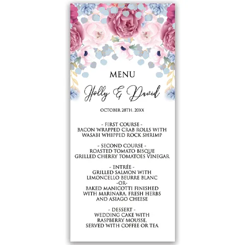 Wedding Food Menu 1