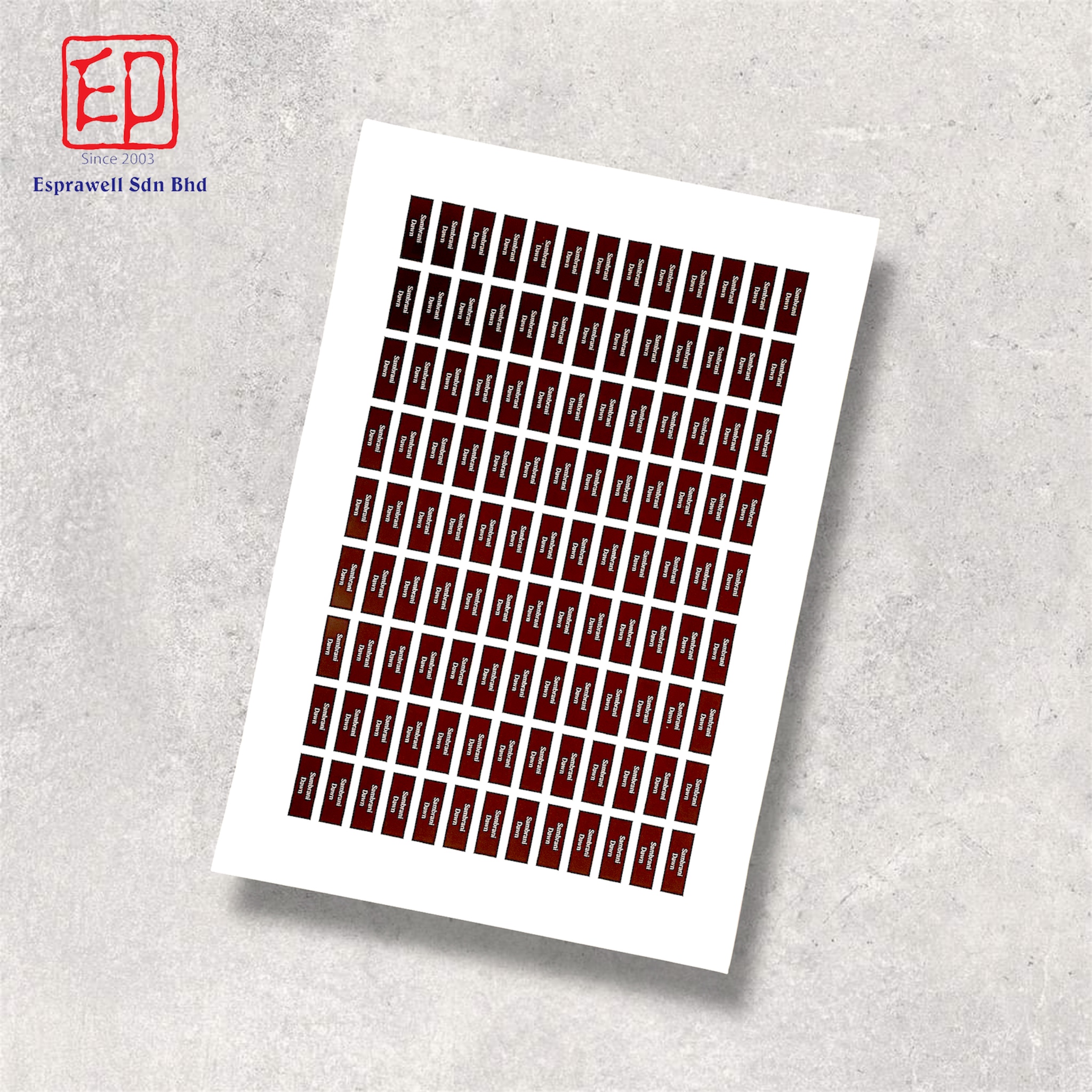 Stickers - Inkjet Print - Esprawell Sdn Bhd