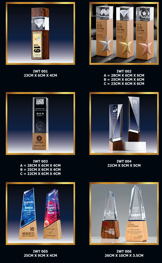 Exclusive Crystal Wooden Award 1