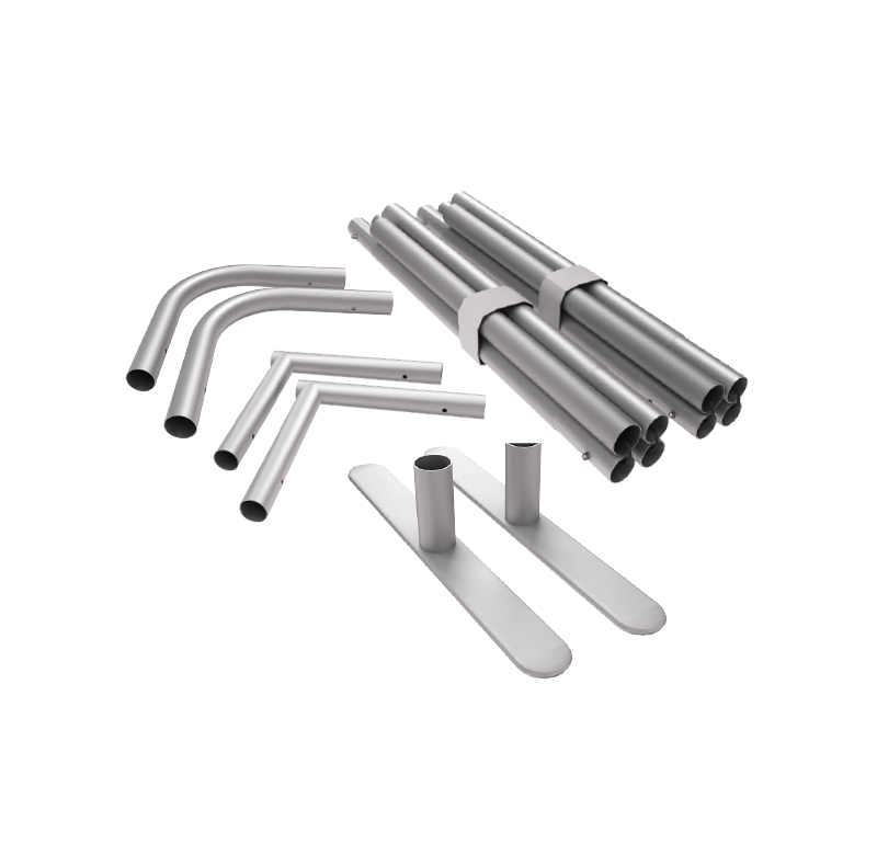 fabric media wall poles