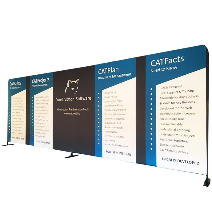 6m fabric backwall display
