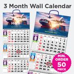 Three Month Wall Calendar