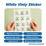 white vinly sticker