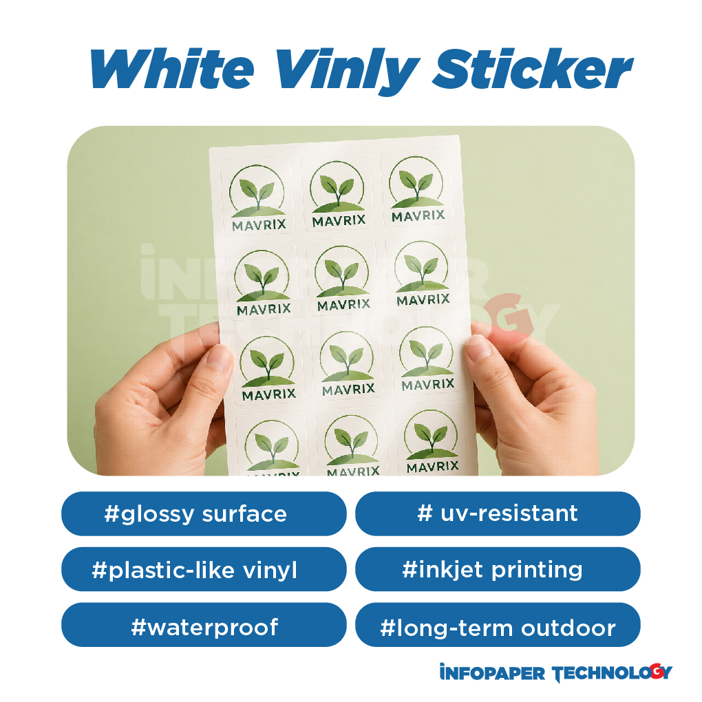 white vinly sticker