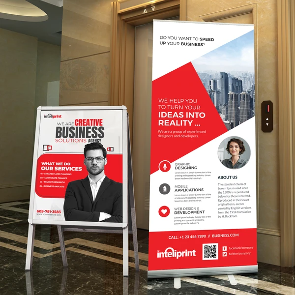 Custom printed display systems and banners | Inteliprint Australia