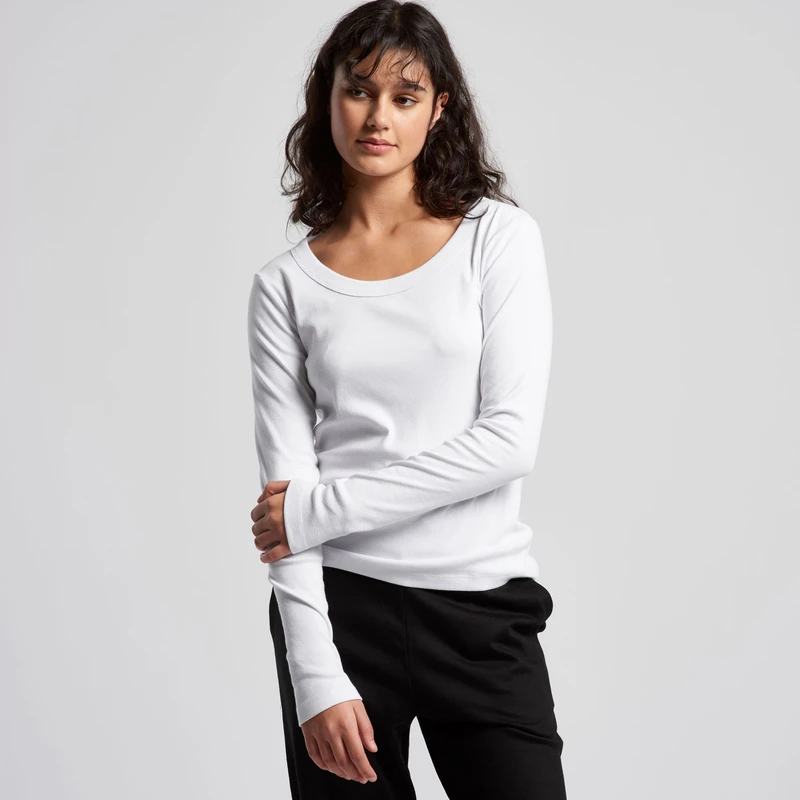 AS Colour 4075 Wo's Organic Rib L/S Tee 1