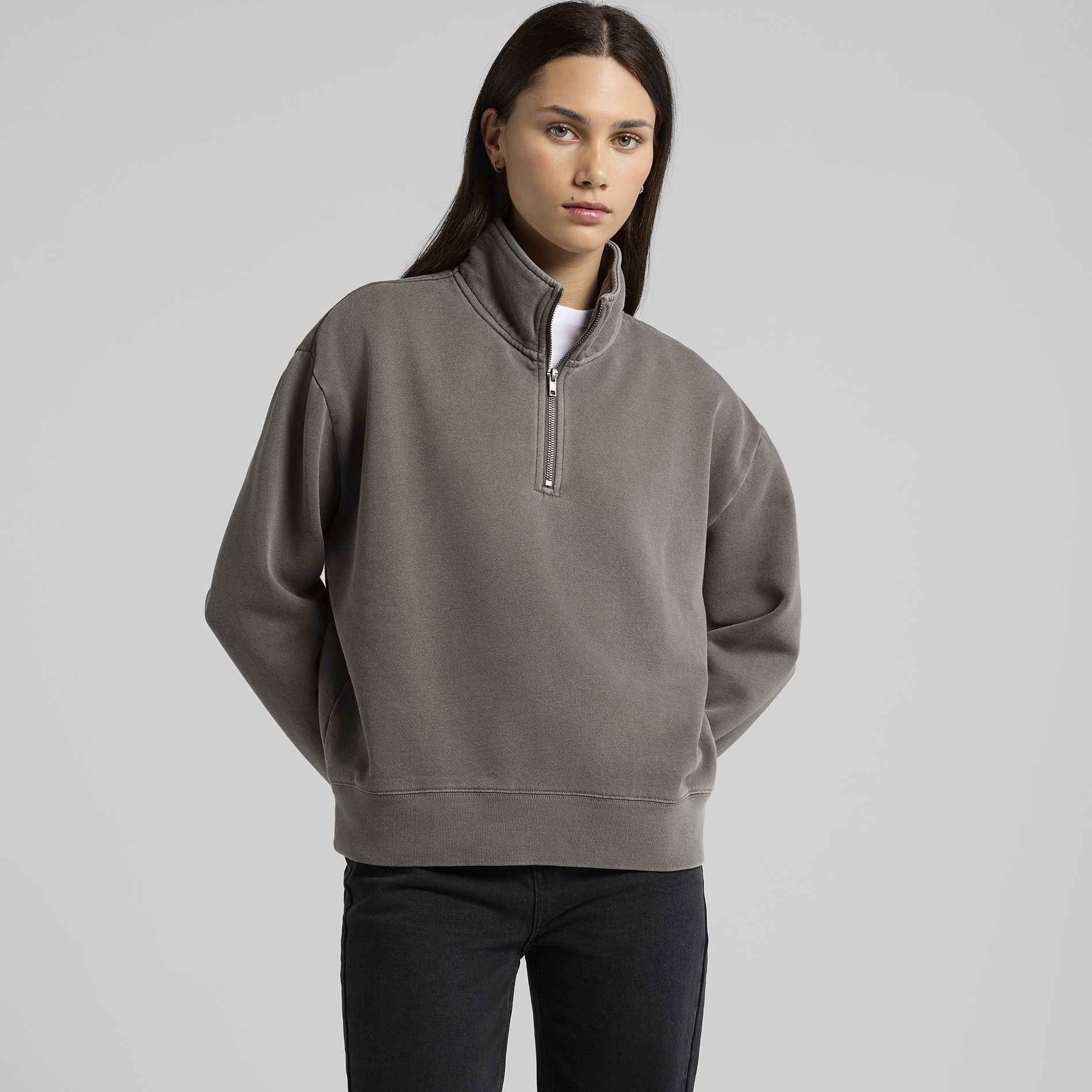AS Colour Wo's 4167 Relax  Faded Half Zip Sweatshirt