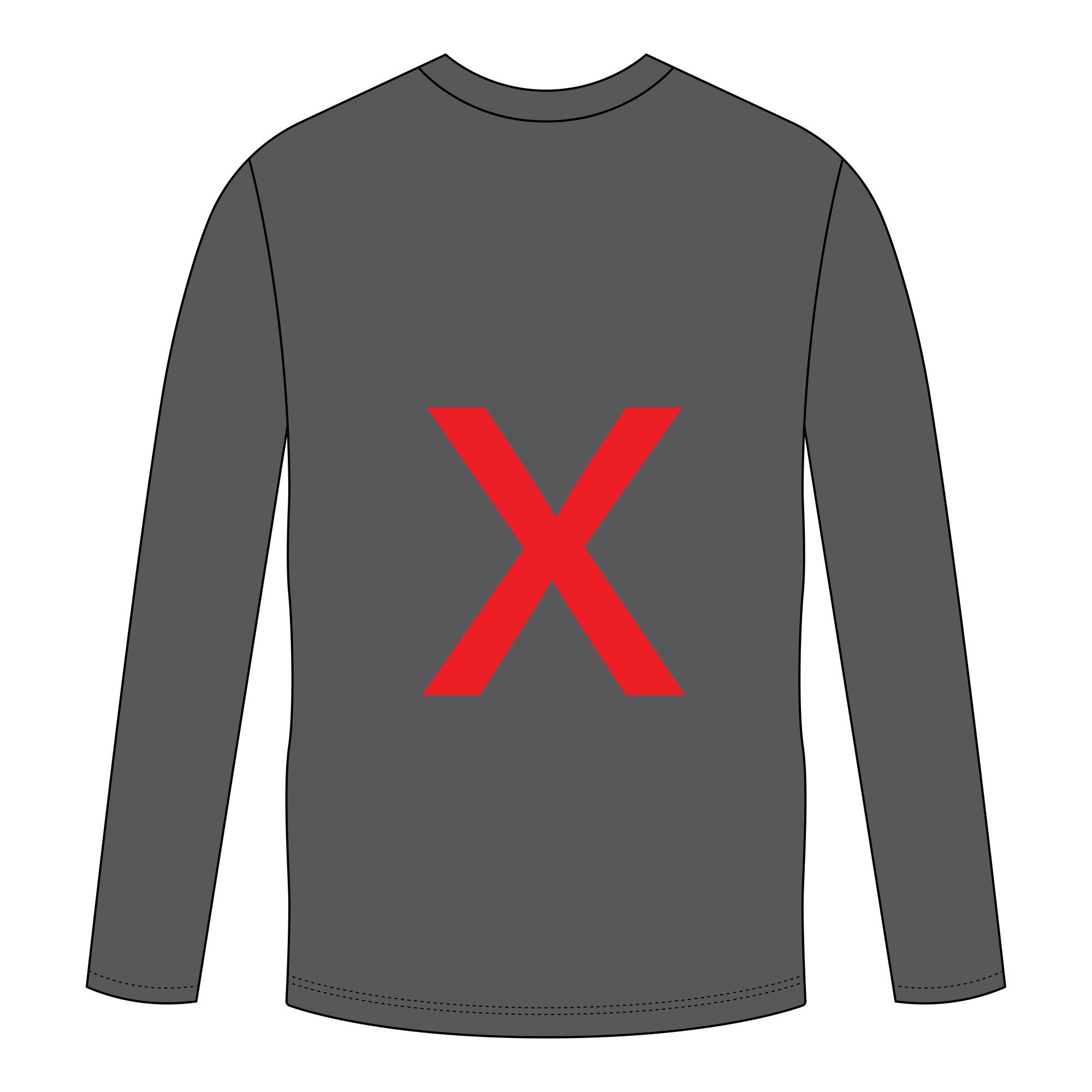 No Full Back Print LS