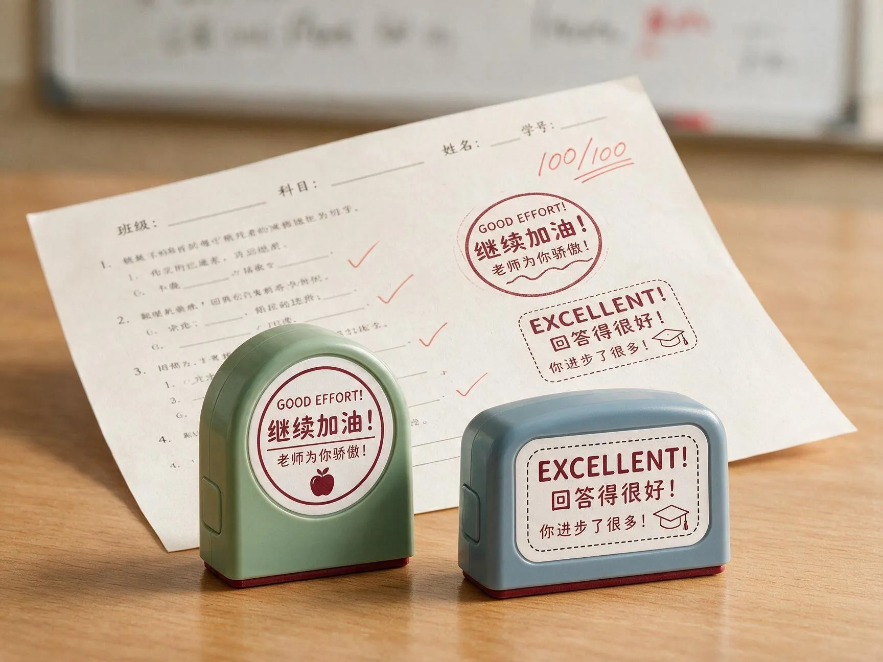 What to Put on Teacher Stamps and How To Use Them self-inking teacher stamps
