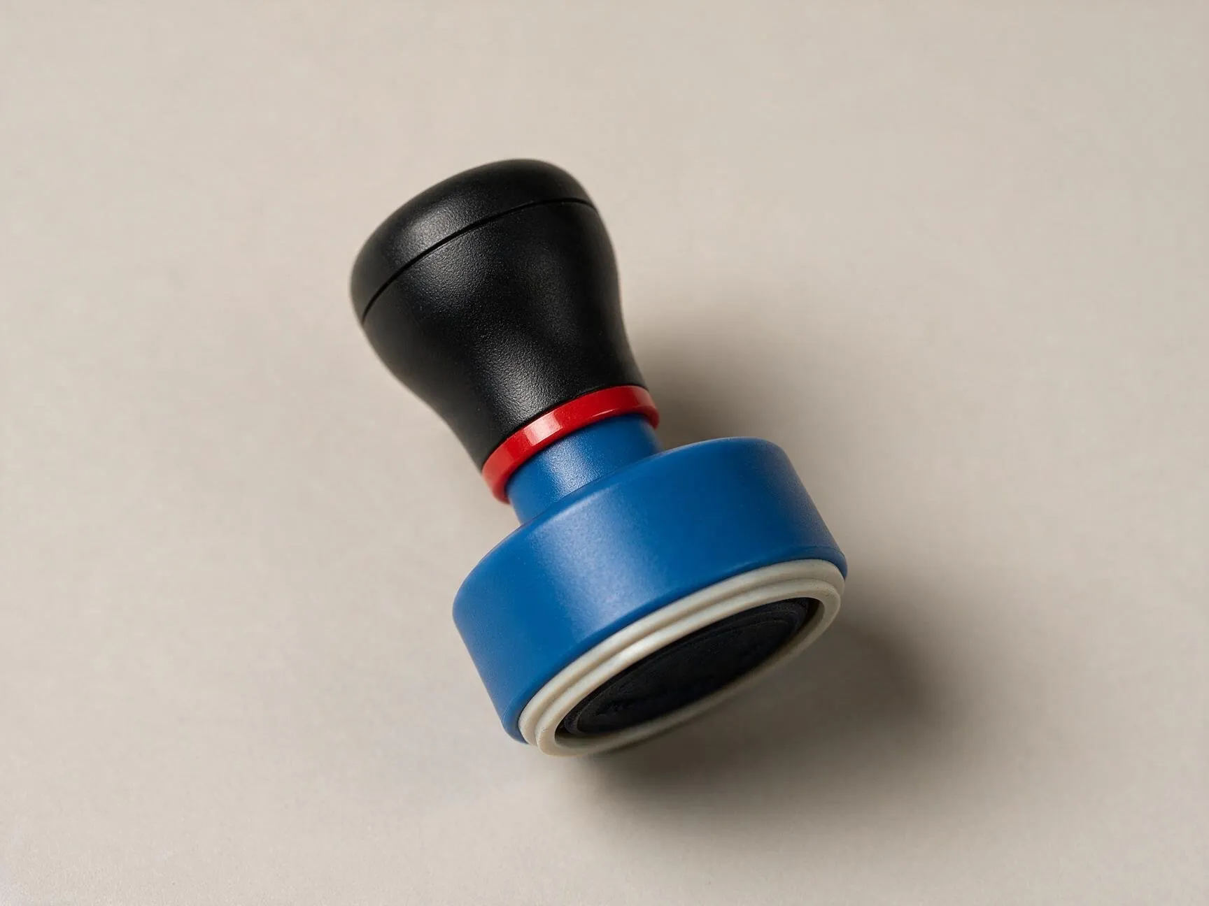 Self-inking stamp with built-in ink pad for classroom use