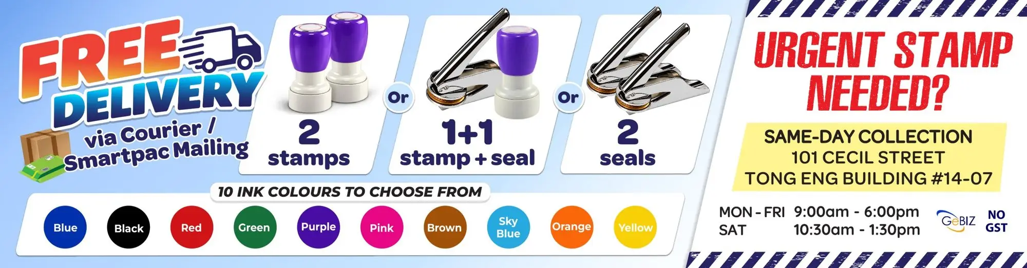 Free Delivery & Urgent Stamp - 101 Cecil Street