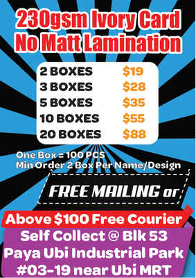 Offset Ivory Card - Name Card Printing (No Lamination)