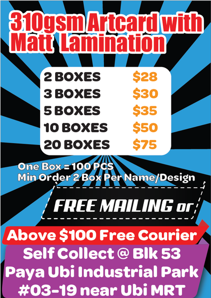 310gsm Matt Laminated Namecards