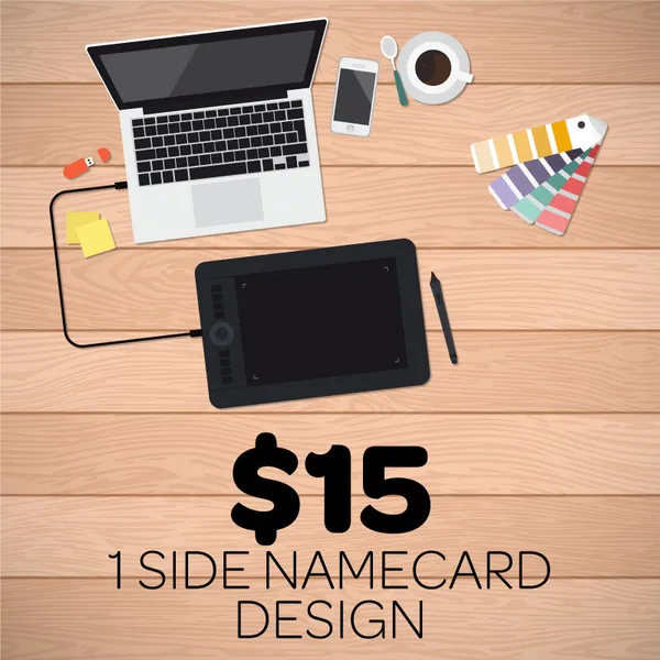 1 side name card design
