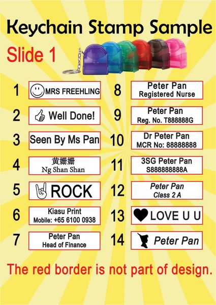 $10 Personalised Name Stamp / Teacher / Nurse Stamp #1