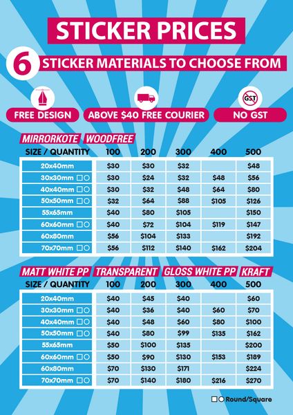 Custom Shape Digital Sticker Printing