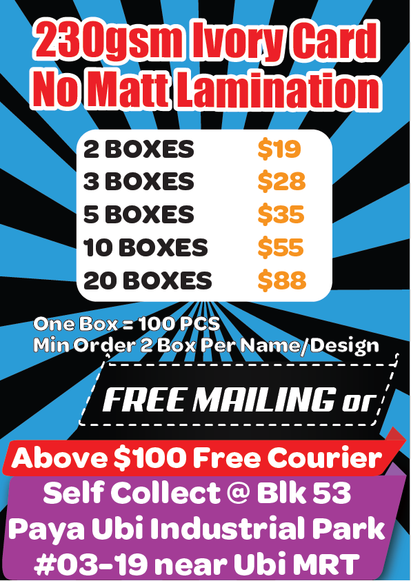 Offset Ivory Card - Name Card Printing (No Lamination)