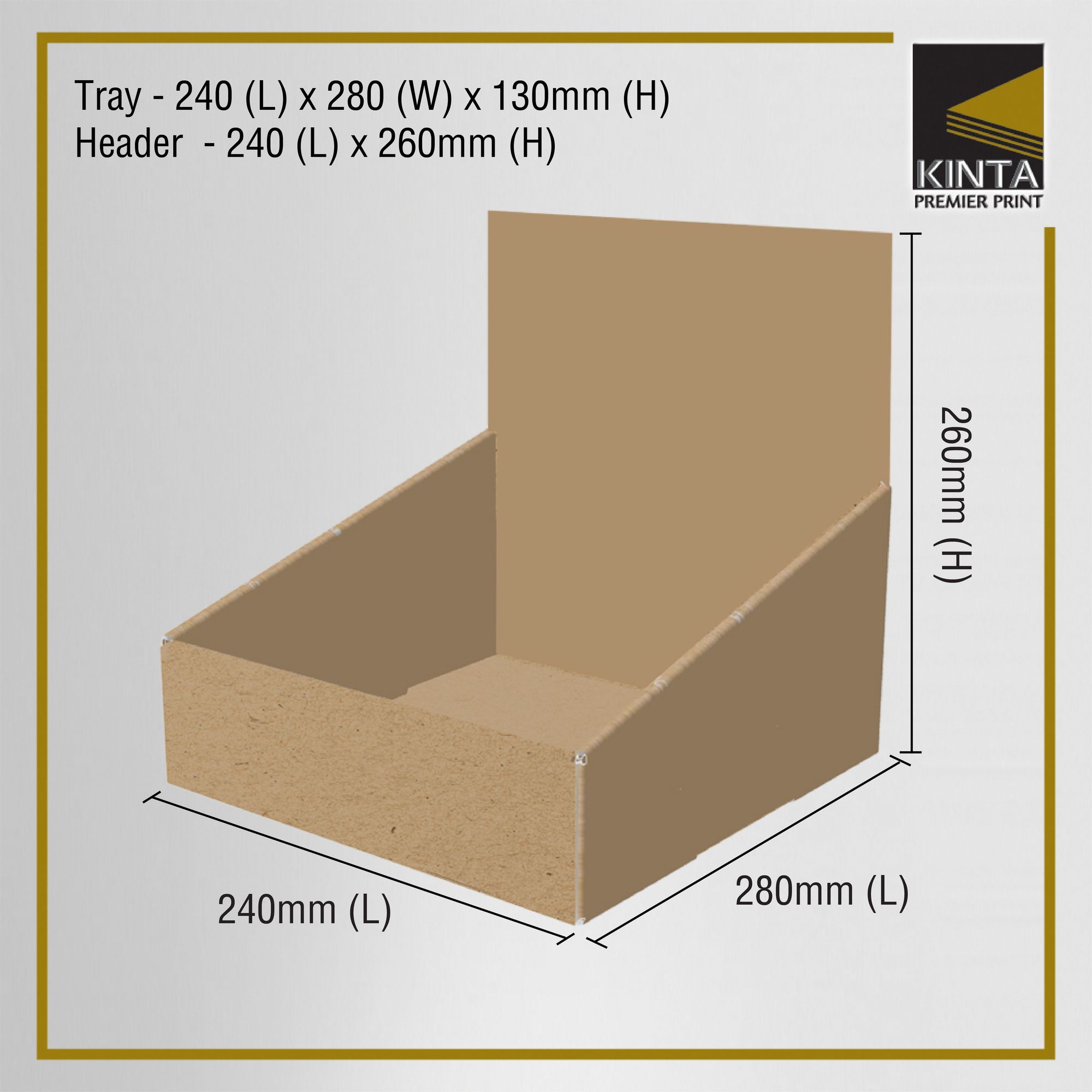 Corrugated Vendor Display Tray 4
