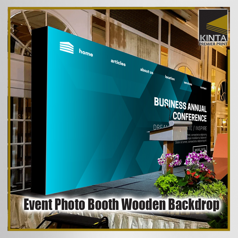 Event Photo Booth Wooden Backdrop 4
